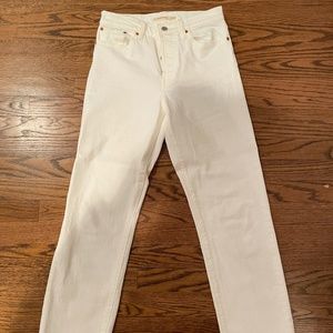 Levi's White Wedgie Straight Jeans